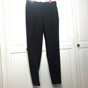 Linda Allard Ellen Tracy Pants Brown Sewn Crease Women Size 10 Side Zip